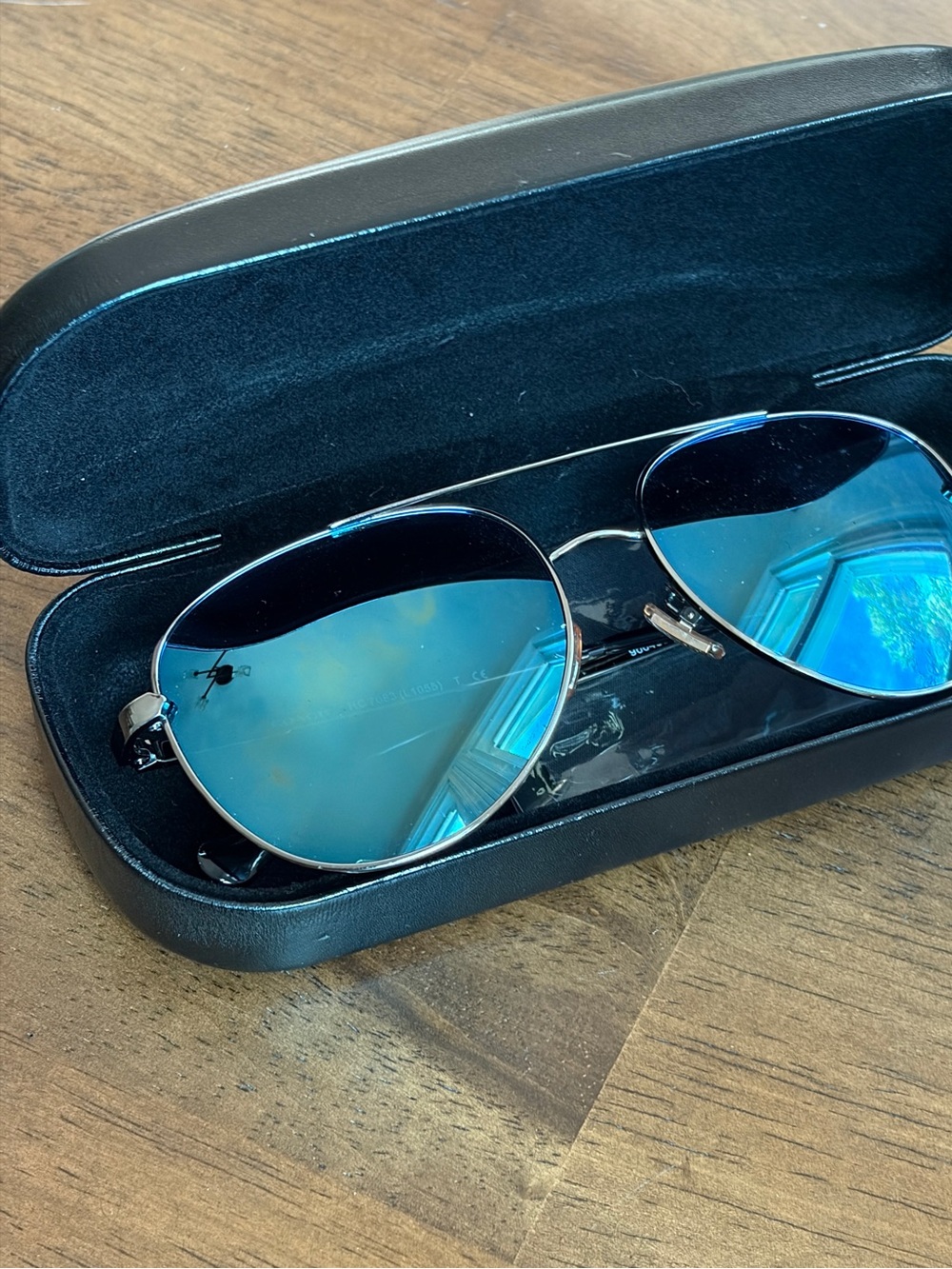 Coach Aviator-Style Sunglasses with Blue Mirrored Lenses for Women